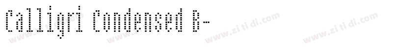 Calligri Condensed B字体转换